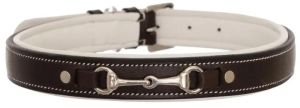 Snaffle Padded Leather Dog Collar