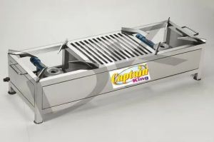 Rectangular Two Burner Stainless Steel Bhatti