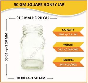 Glass Square Jars
