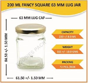 Glass Square Jars