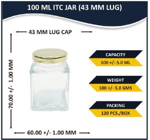 Glass Square Jars