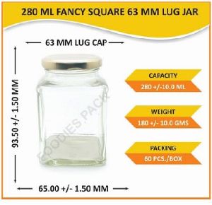 Glass Square Jars