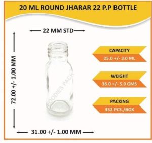 20ml Round Jharar Essense Bottles