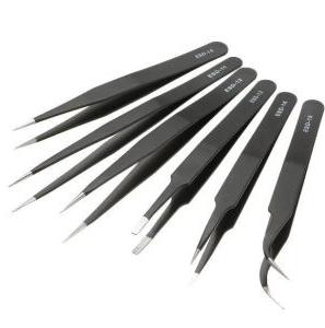 Conductive ESD Black Plastic Tweezer