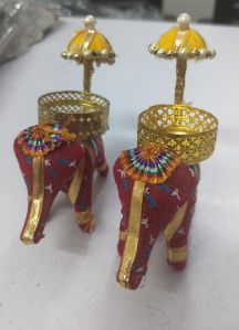 Elephant Umberella T Light  Holder