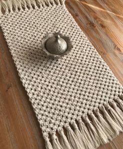 Macrame Table Runner Natural