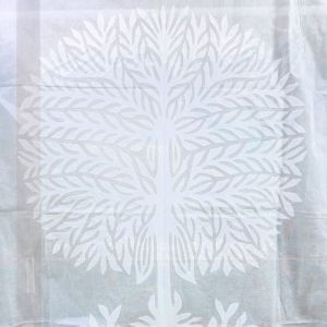 Applique cut work curtain