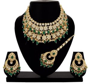 Blossoming Bride Kundan Choker Necklace Set