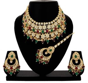 Blossoming Bride Kundan Choker Necklace Set