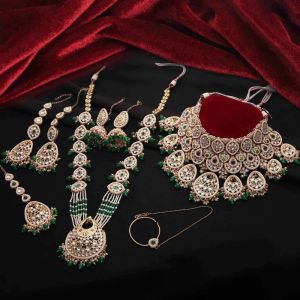 Regal Chandbali Kundan Pearl Wedding Dulhan Bridal Set