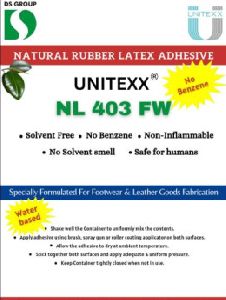 Natural Rubber Latex Adhesive (NL 403 FW, NL 302 FW, NL 302T FW)