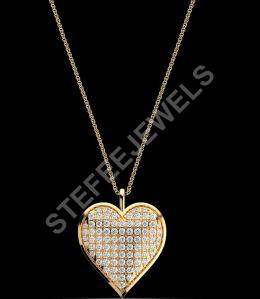 LNP-11 Heart Diamond Pendant Necklace