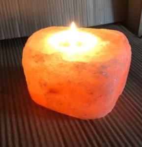 Candles Shape Rock Salt Lamp
