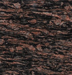Black Magenta Granite Slab
