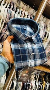 ARVIND INDIGO FUNNEL SHIRT