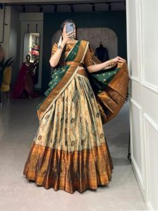 Perfectly Crafted Jacquard Silk Lehenga Choli