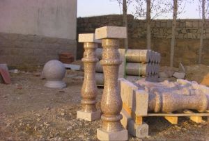 Marble Pillars and Railing