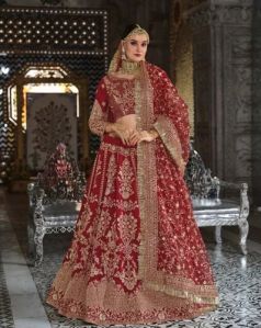 Designer Velvet Lehenga Choli