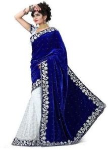 Ladies Velvet Saree