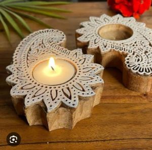 Wooden Candle Holder