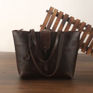 Ladies Leather Shoulder Tote Bag