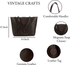 Ladies Leather Shoulder Tote Bag