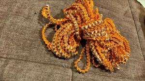 Silver Metallic Laffa Gota Border