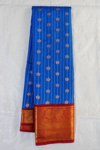 Golden Butta  Blue Korvai Silk Saree