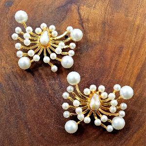 B012000832 Baroque Pearl Designer Earrings