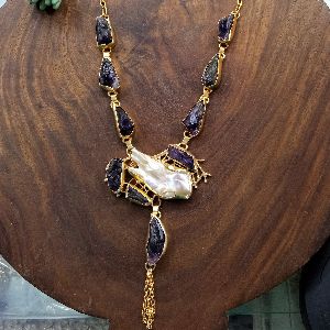 D012000155 Druzy Stone Necklace