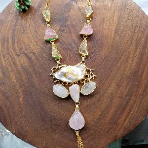 D012000156 Druzy Stone Necklace