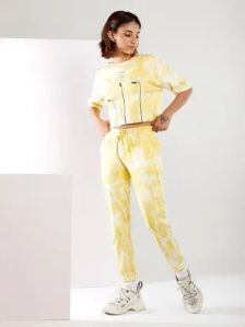 Ladies Cotton Tie And Dye Co Ord Set