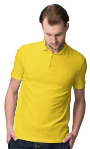 Mens Yellow Polo T-Shirt