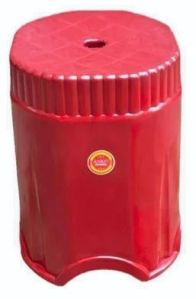 Red Plastic Stool