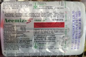 Aceclofenac Paracetamol and Serratiopeptidase