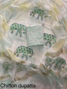 Abaya Fabric Indian Cotton Fabric With Chiffon Scarf