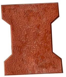 Red I Shape Cement Paver Block