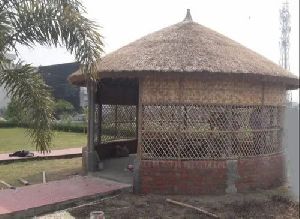 Round bamboo gazebo