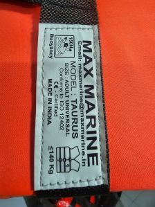 Life Jacket Orange Polyethylene Foam Taurus