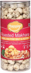 HAPPIGO Himalayan Pink Salt Black Pepper Roasted Makhana 85 Gms