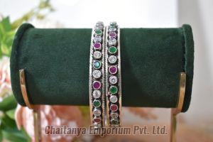 Designer Silver Bangles