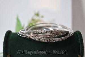 Party Wear Silver Plated Bangles