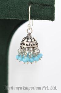 Jali Tokri Drop Dangler Silver Earrings