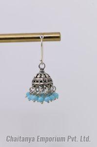 Jali Tokri Drop Dangler Silver Earrings