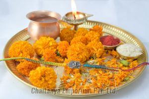 Divine Lord Gajanand Silver Rakhi
