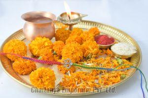 Divine Trisul Damru Silver Rakhi