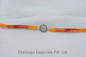 Divine Encircle Om Silver Rakhi