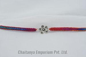 Vibrant Floral Silver Rakhi
