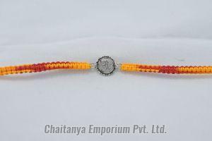 Divine Encircle Om Silver Rakhi