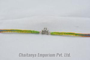 Lord Shiva Damru Trisul Silver Rakhi